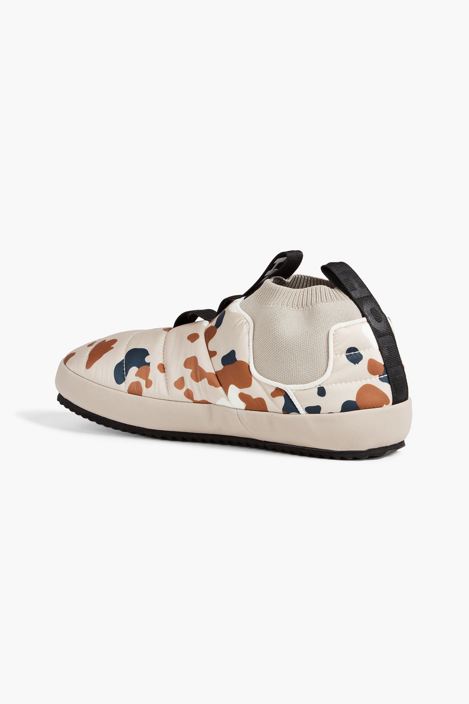 Holden Quilted Camouflage-print Shell And Stretch-knit Slippers In Ecru