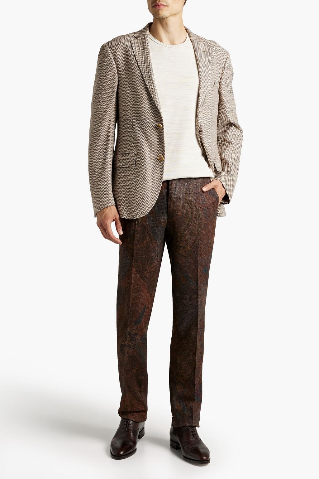 ETRO Herringbone silk blazer