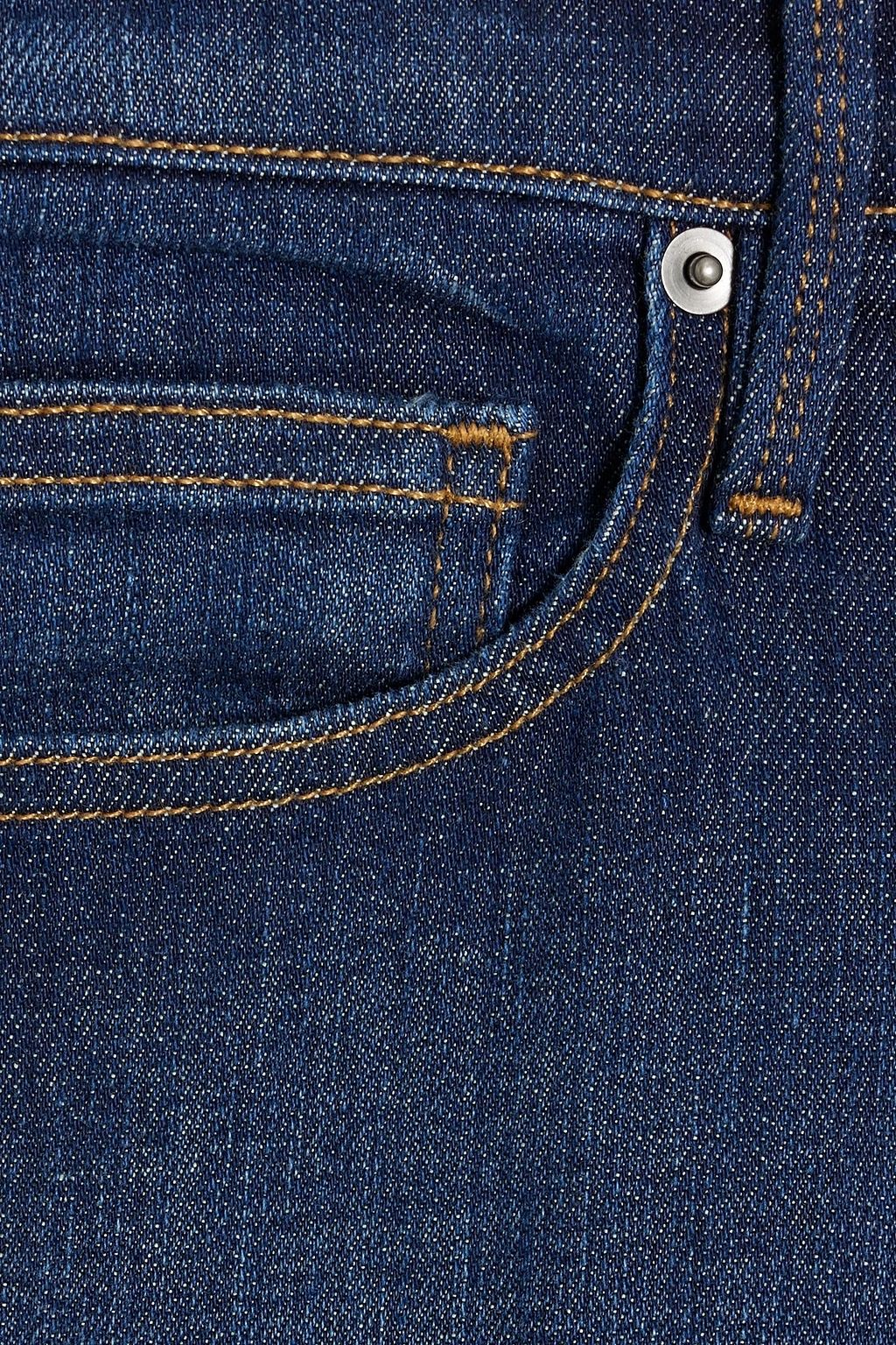 FRAME Slim-fit whiskered denim jeans