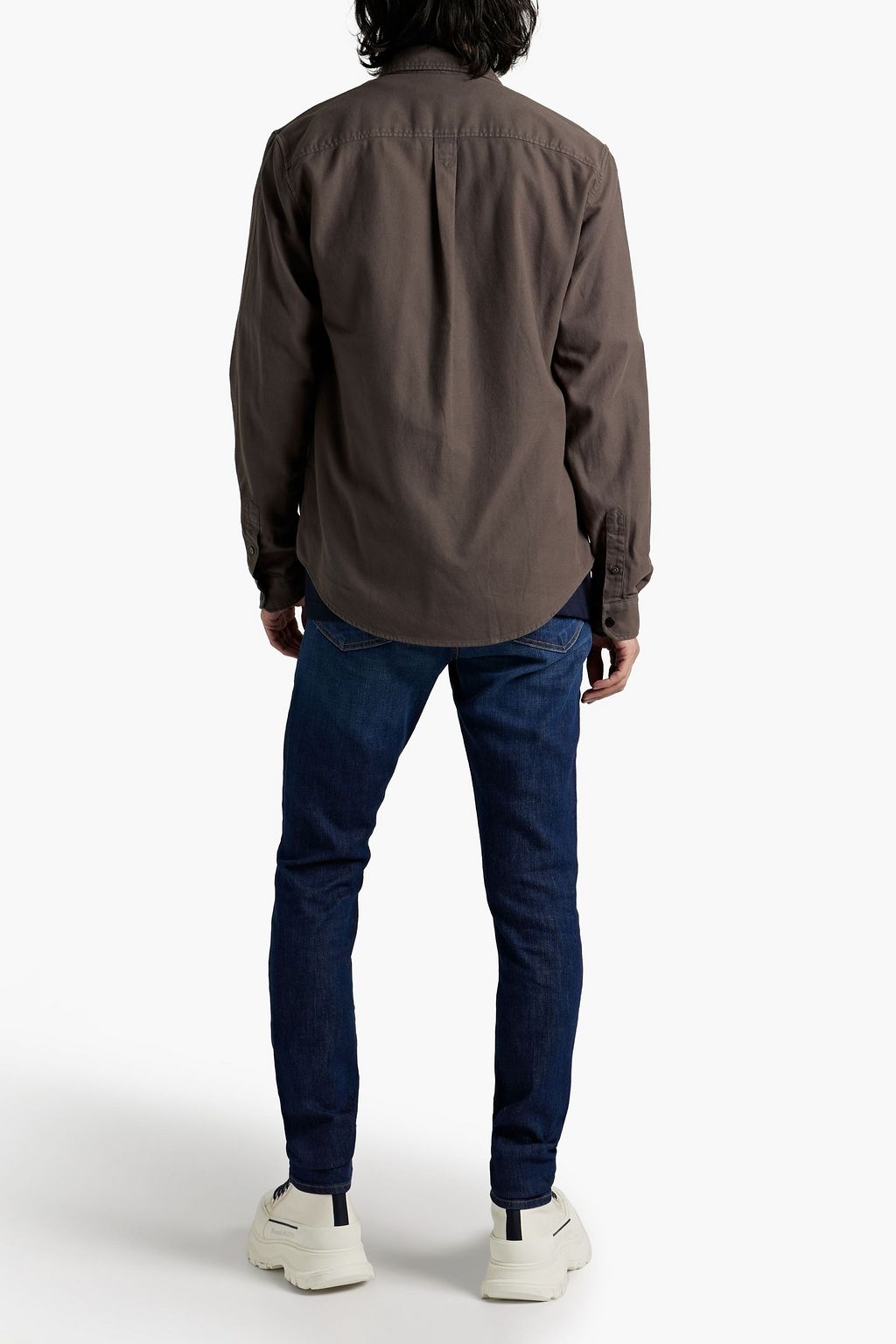FRAME Slim-fit whiskered denim jeans