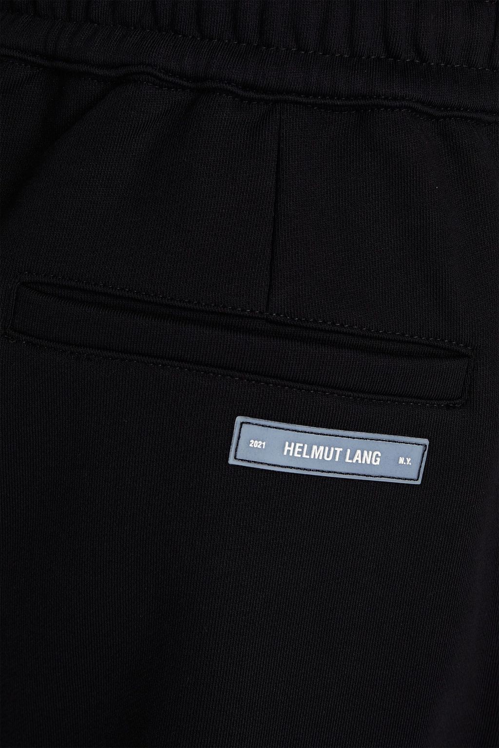 HELMUT LANG Logo-appliquéd French cotton-terry sweatpants