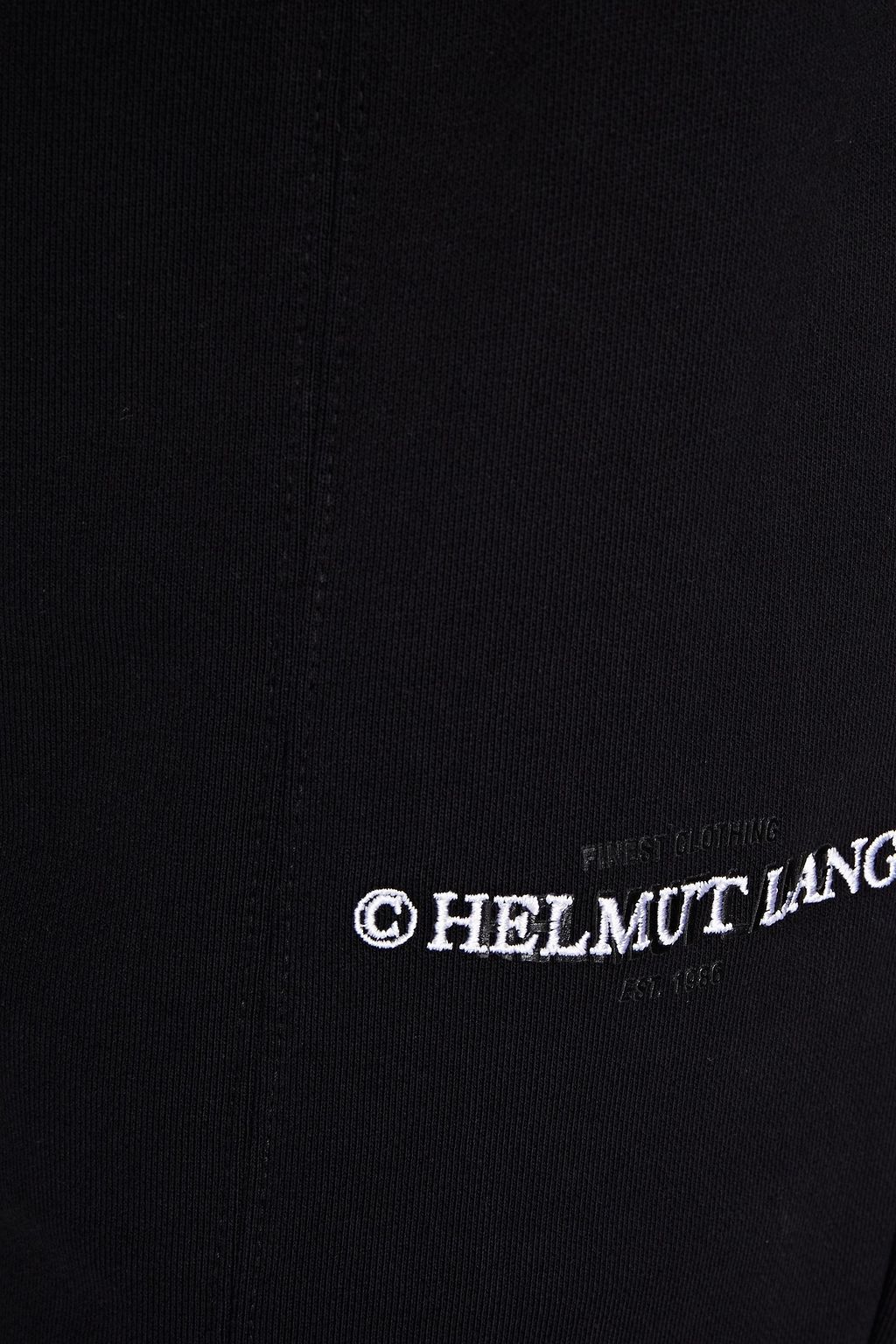 HELMUT LANG Logo-embroidered French cotton-terry sweatpants