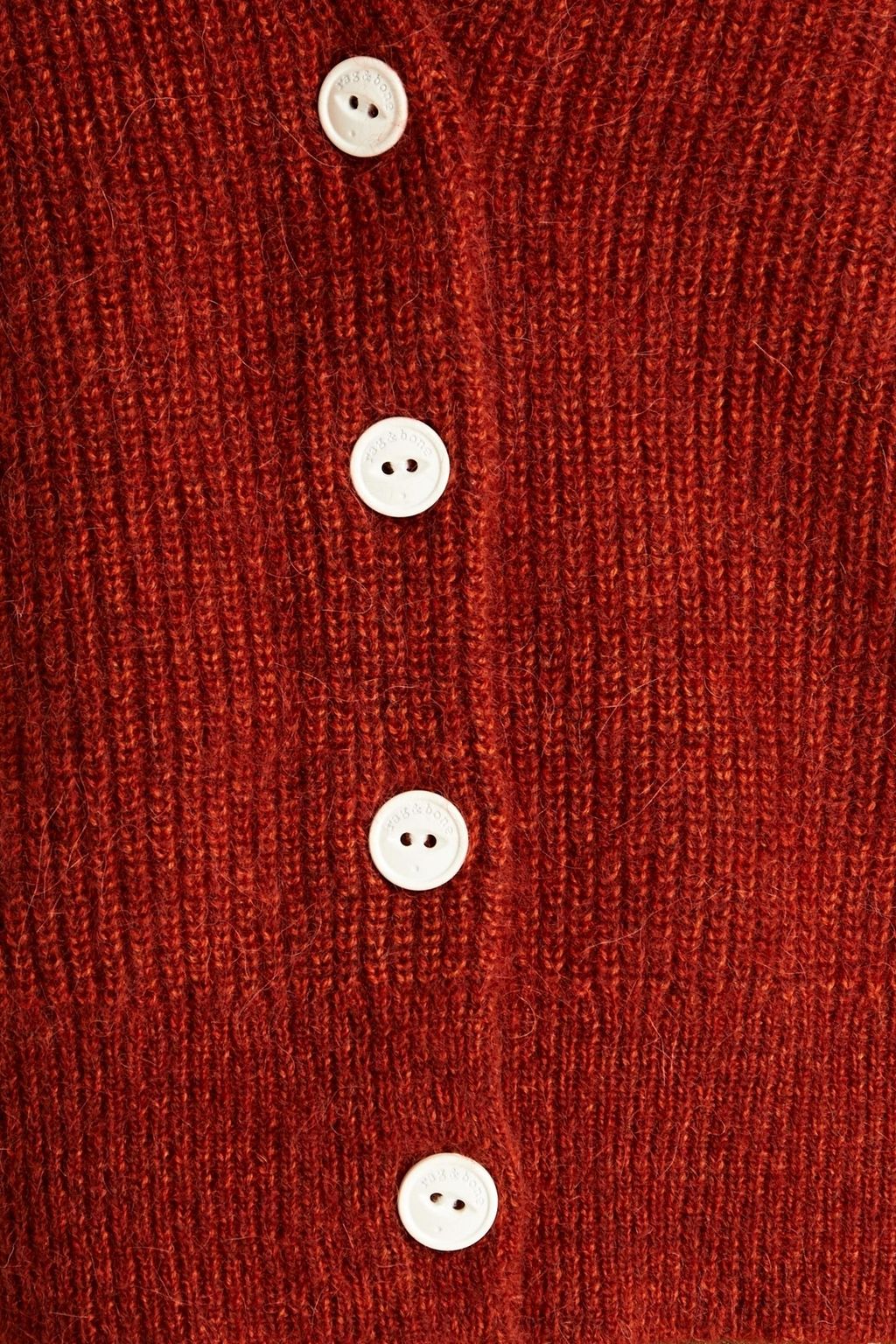 RAG & BONE Liana ribbed merino woolblend cardigan THE