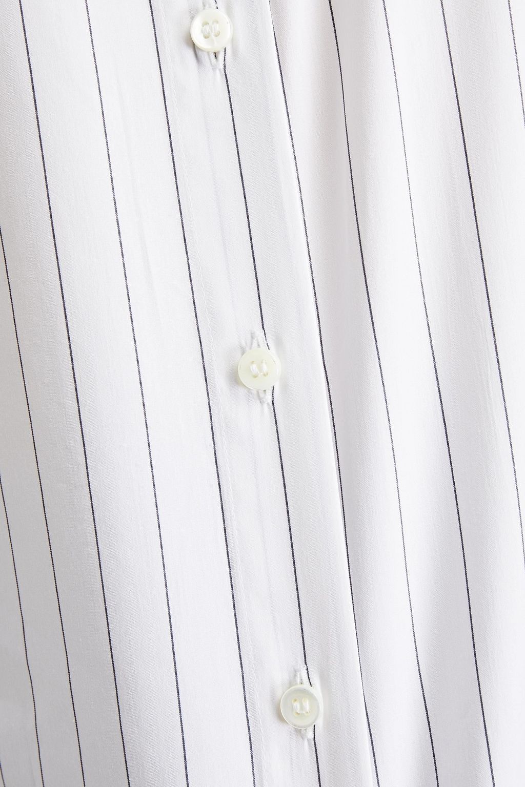 BRUNELLO CUCINELLI Striped cotton and silk-blend poplin shirt