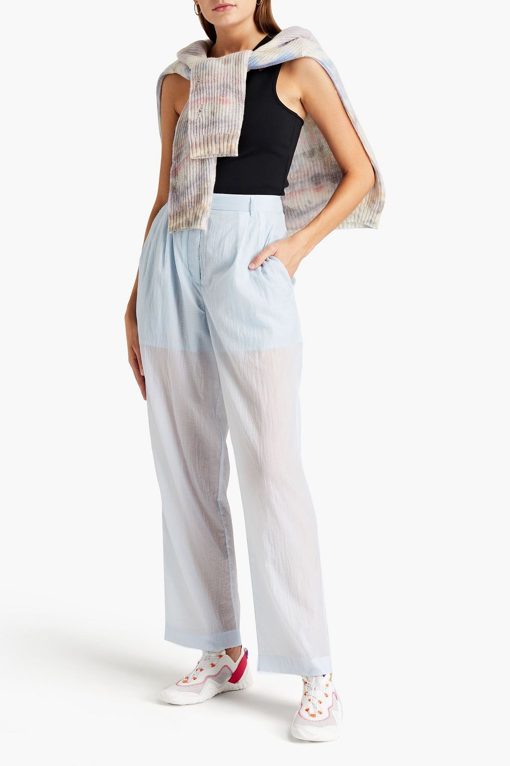 MCQ ALEXANDER MCQUEEN Pleated ripstop straight-leg pants