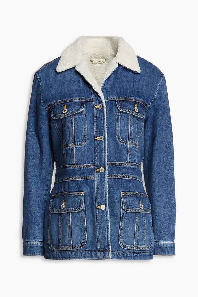 Scarlett faux shearling-lined denim jacket