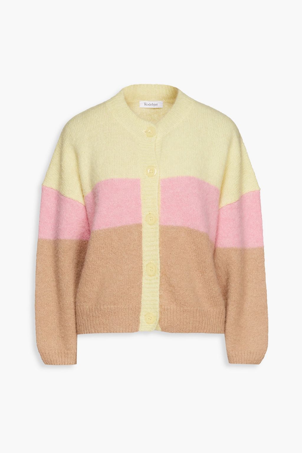Aldonza color-block alpaca-blend cardigan