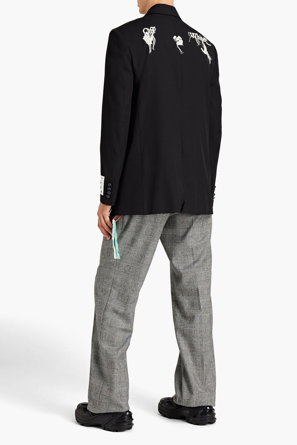 OFF-WHITE™ Blazer aus Twill aus einer Wollmischung mit Logoapplikation