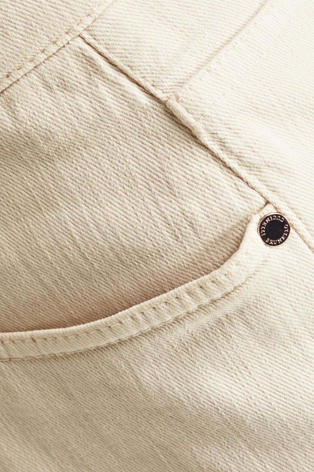 BRUNELLO CUCINELLI ハイライズ ストレートレッグ ジーンズ ビーズ付き
