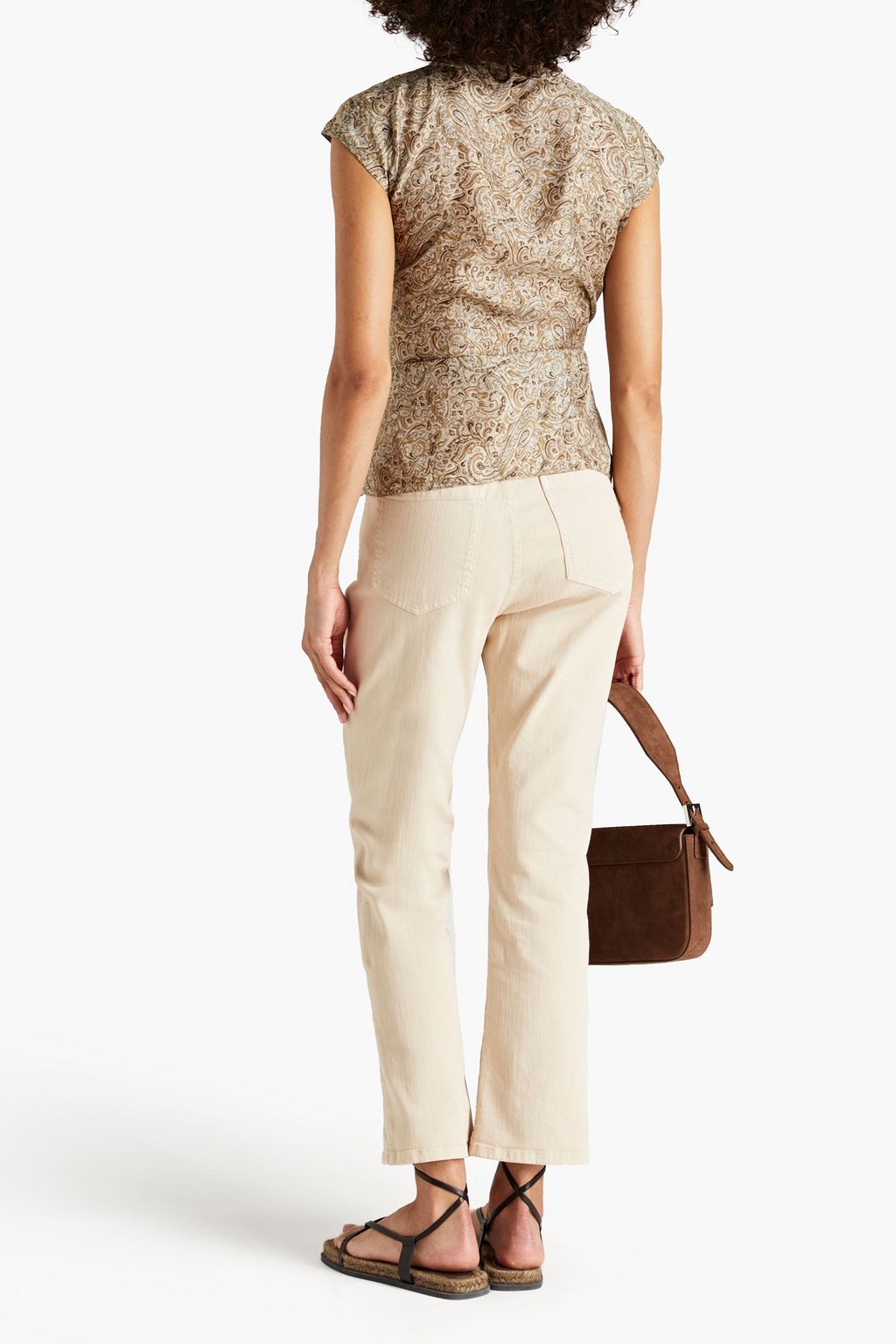 BRUNELLO CUCINELLI ハイライズ ストレートレッグ ジーンズ ビーズ付き