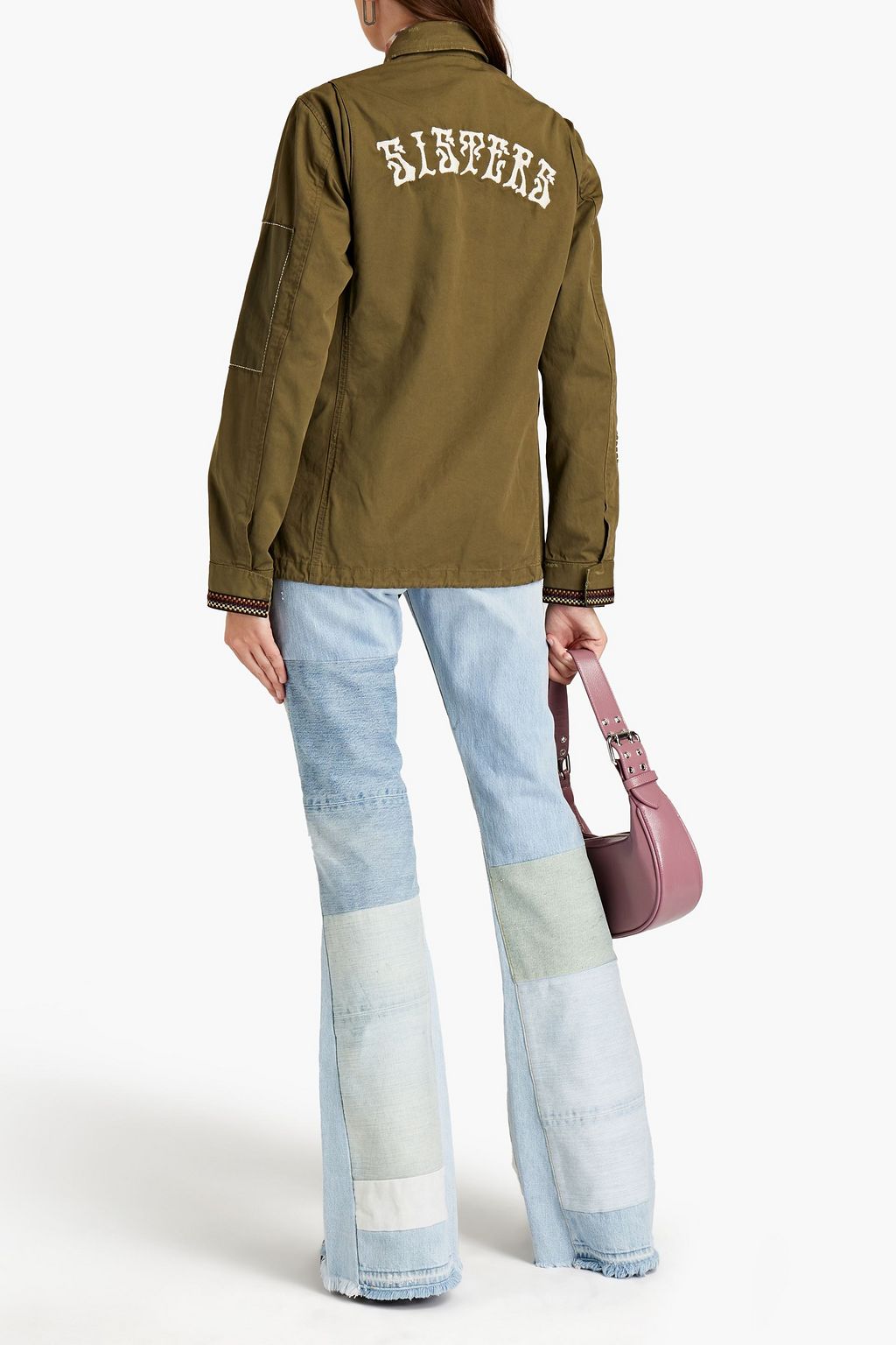 AMIRI Embellished distressed cotton jacket