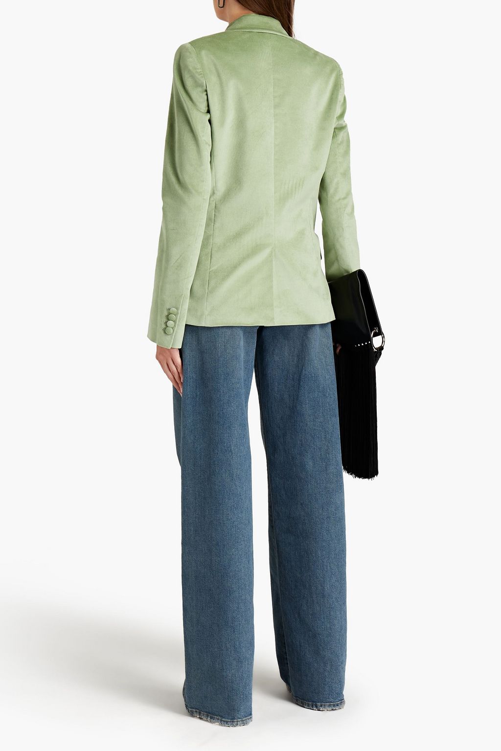 AMIRI Double-breasted cotton-blend velvet blazer