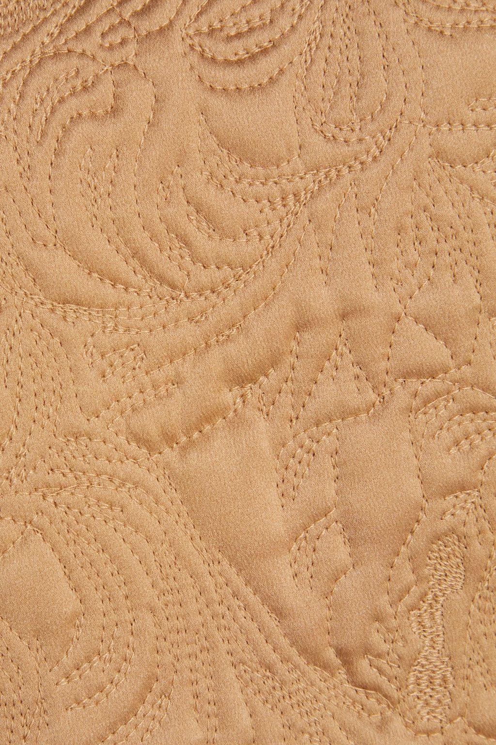 BRUNELLO CUCINELLI Cropped embroidered silk-blend cloqué top