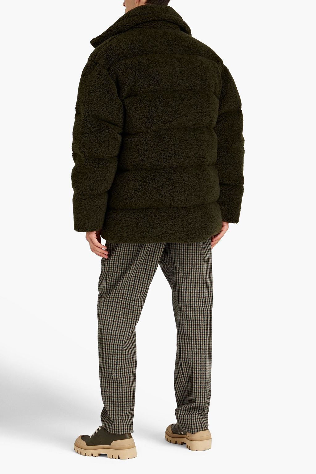 KHRISJOY Oversized shell-paneled faux shearling coat