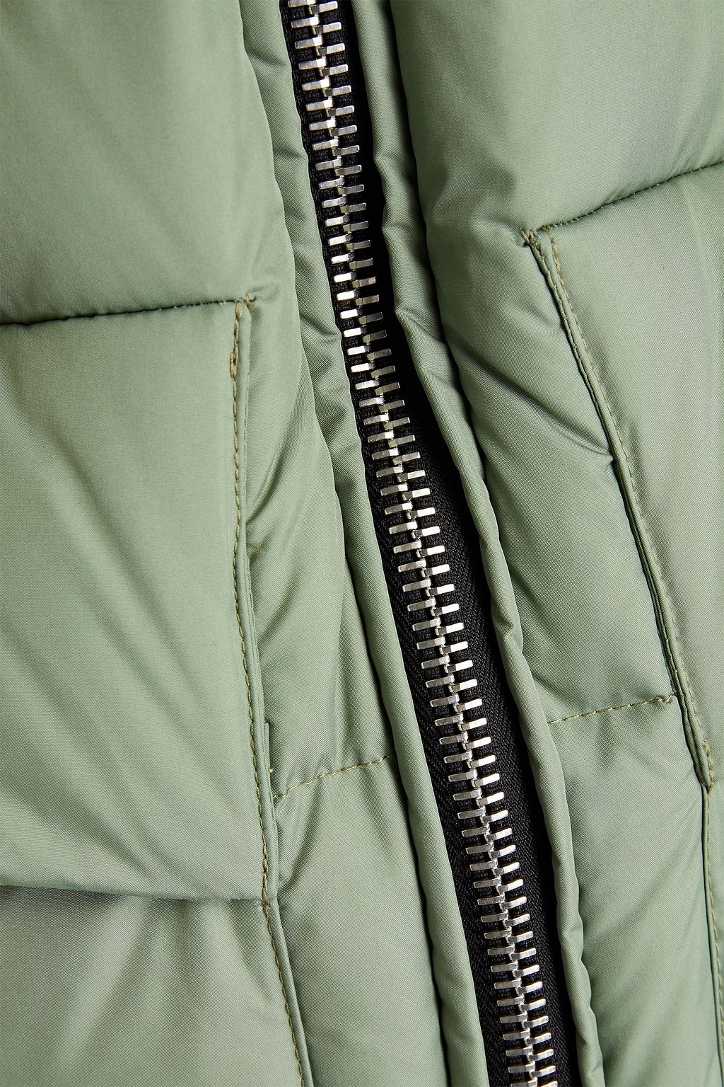 KHRISJOY Printed quilted shell hooded down jacket