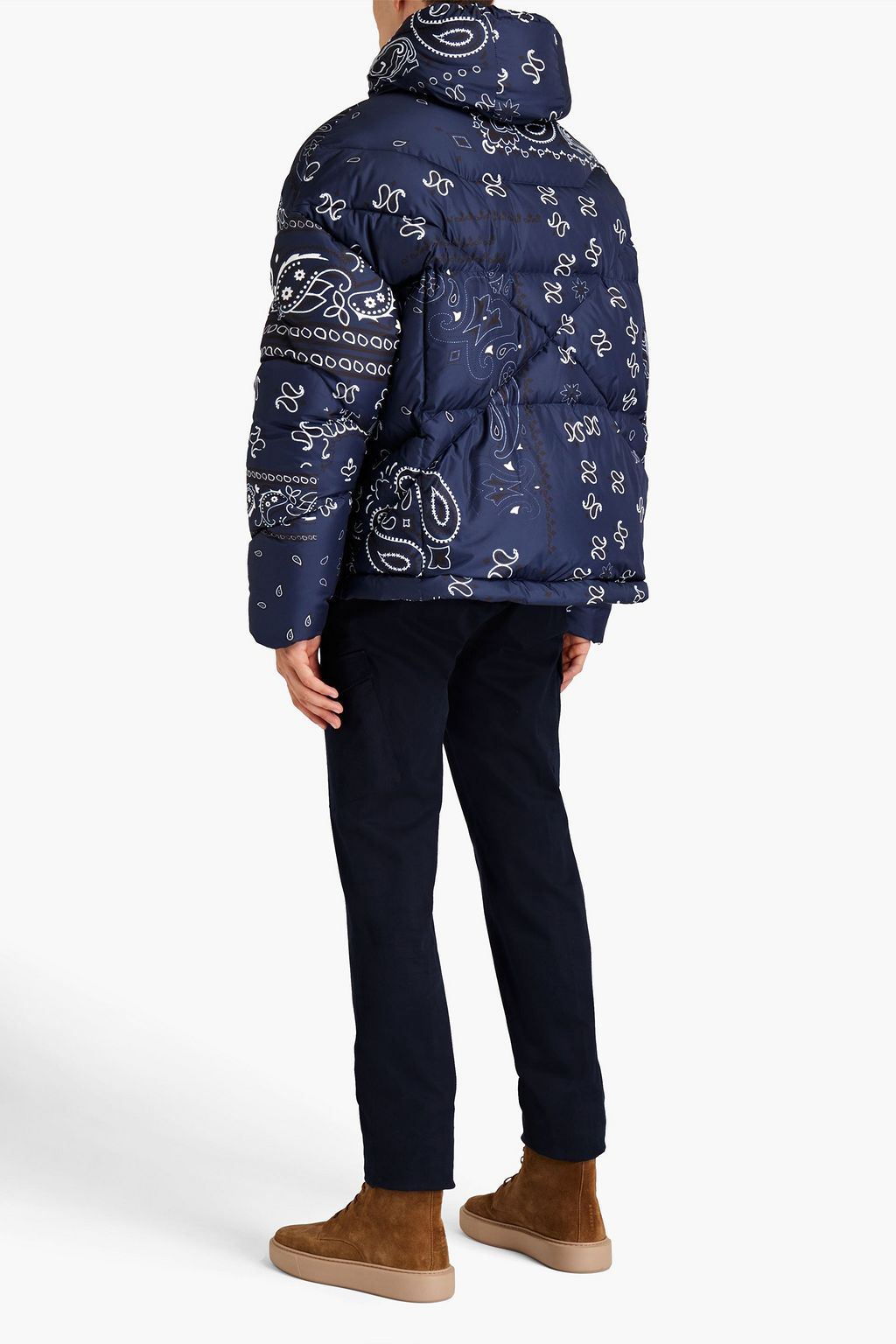 KHRISJOY Oversized quilted paisley-print shell hooded down jacket