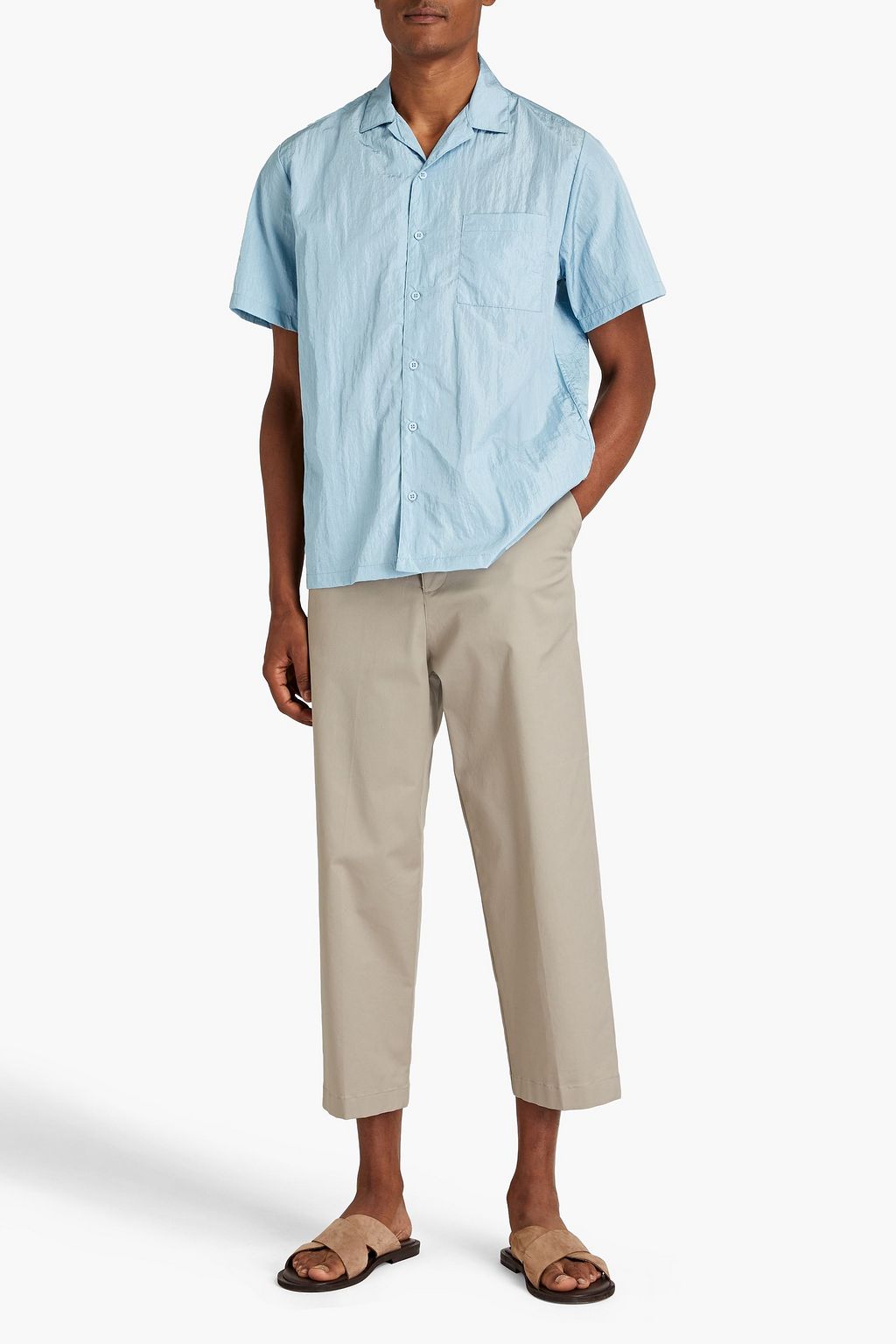 ONIA Crinkled taffeta shirt
