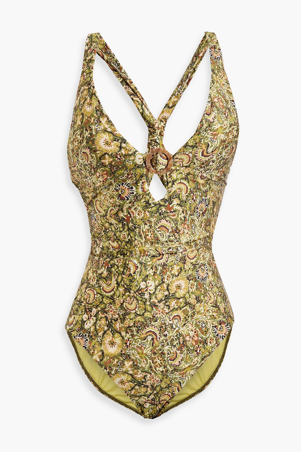 Jets By Jessika Allen Majorelle Printed Swimsuit In Chartreuse