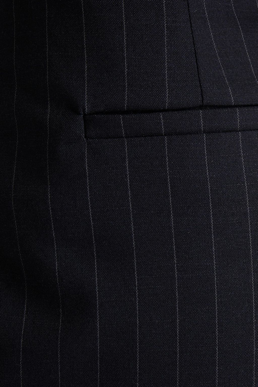 BRUNELLO CUCINELLI Karottenhose aus einer Wollmischung mit Zierperlen und Nadelstreifen