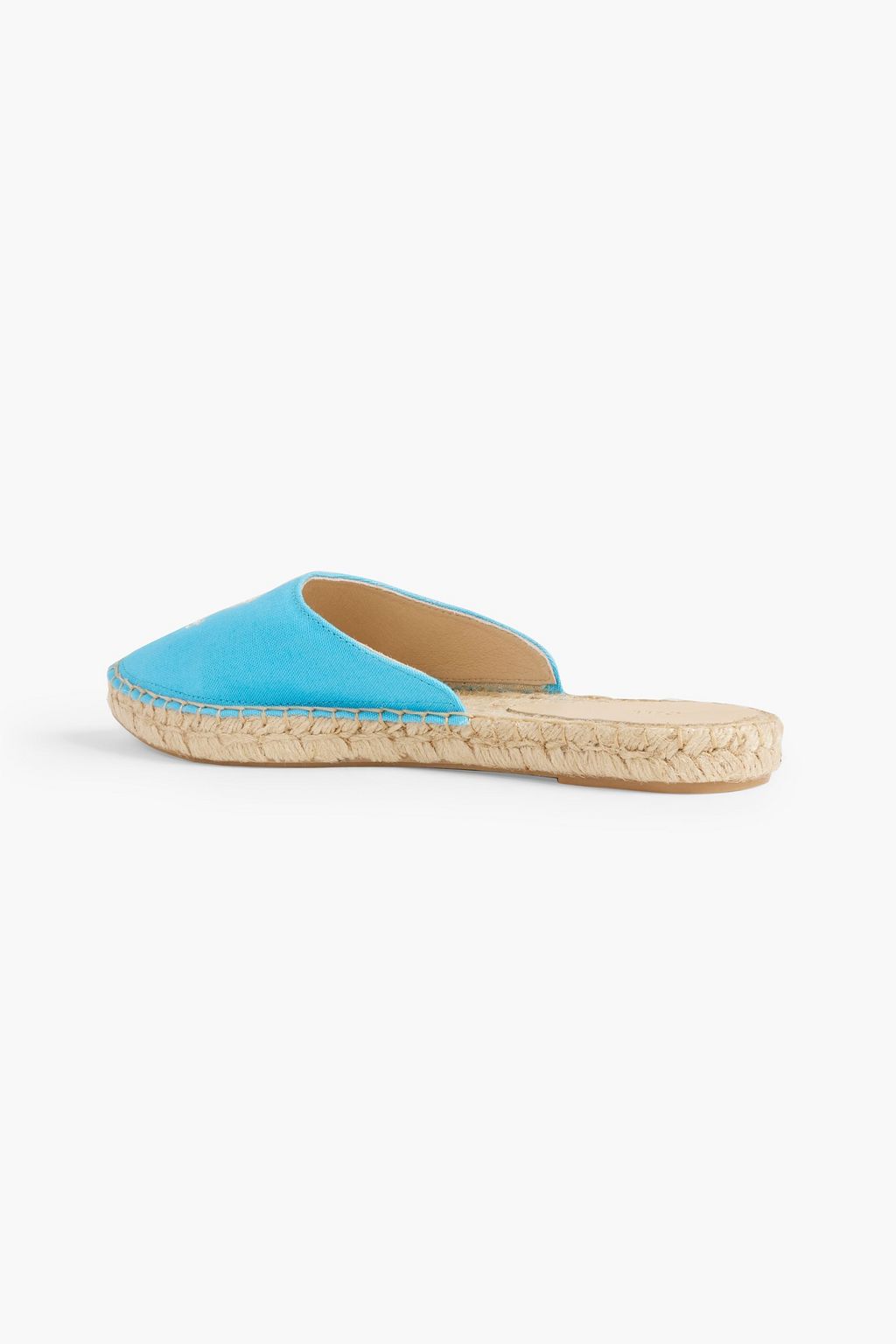 GANNI Embroidered canvas espadrille slippers THE