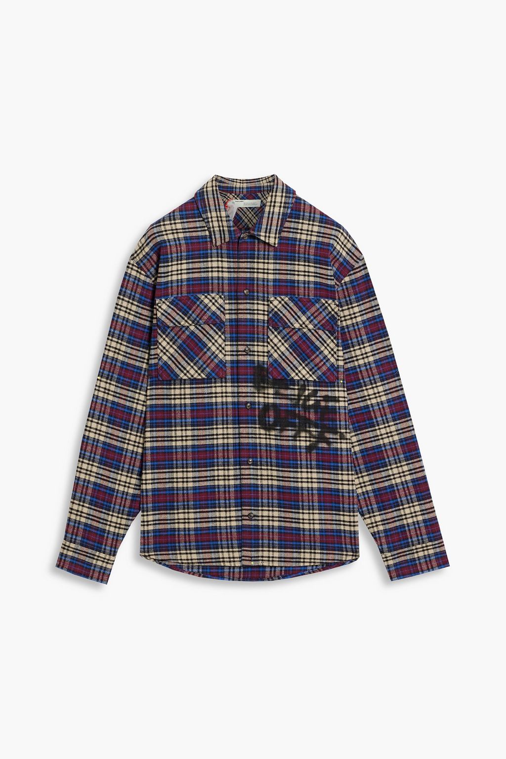 Off white online check shirt black