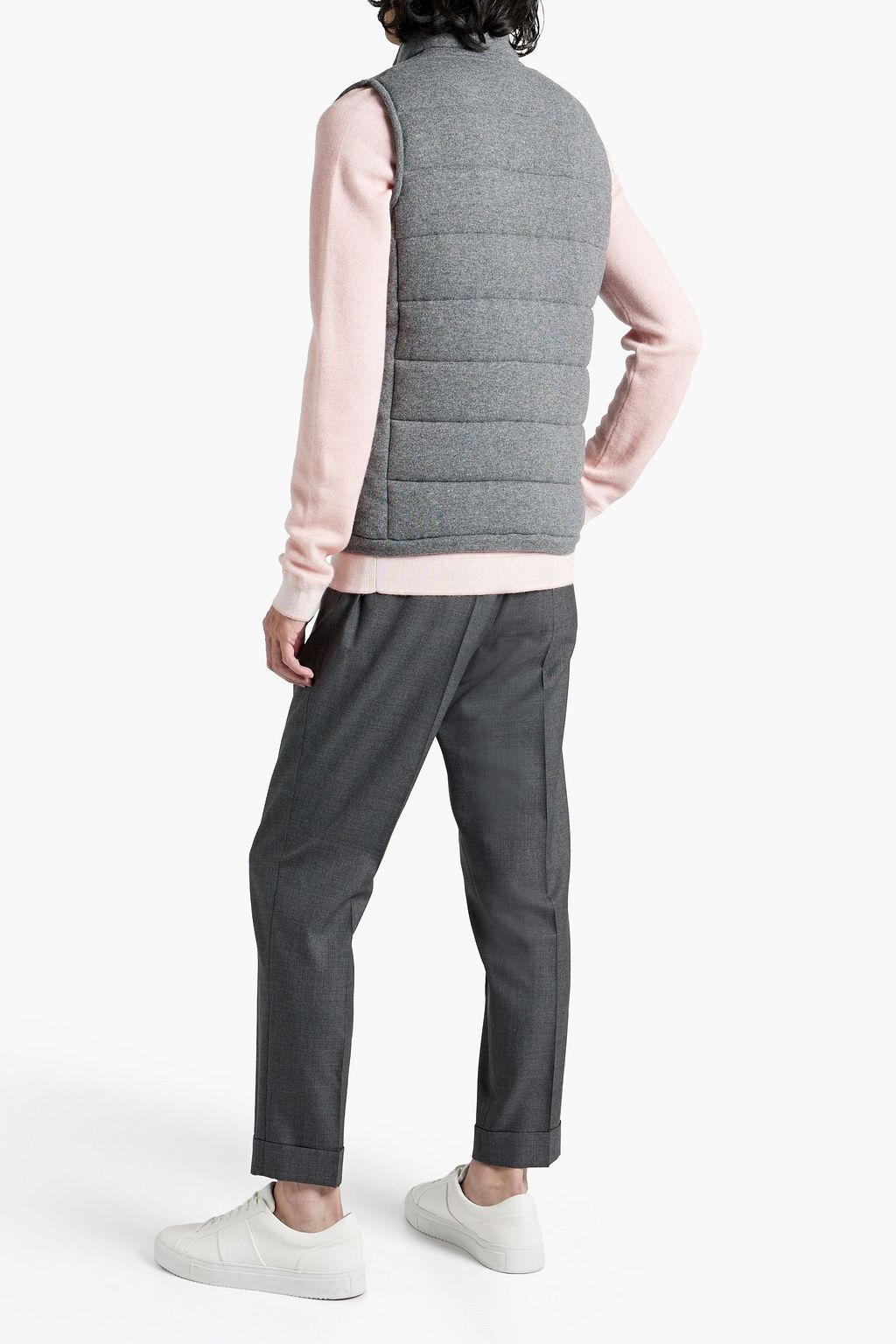N.PEAL The Mall reversible quilted cashmere vest