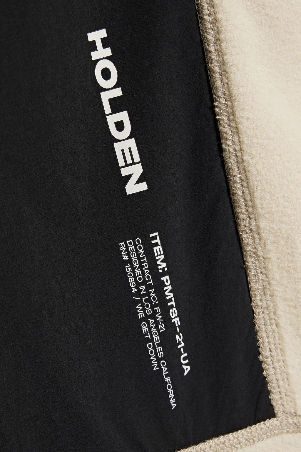 HOLDEN Belted shell-paneled fleece sweatpants
