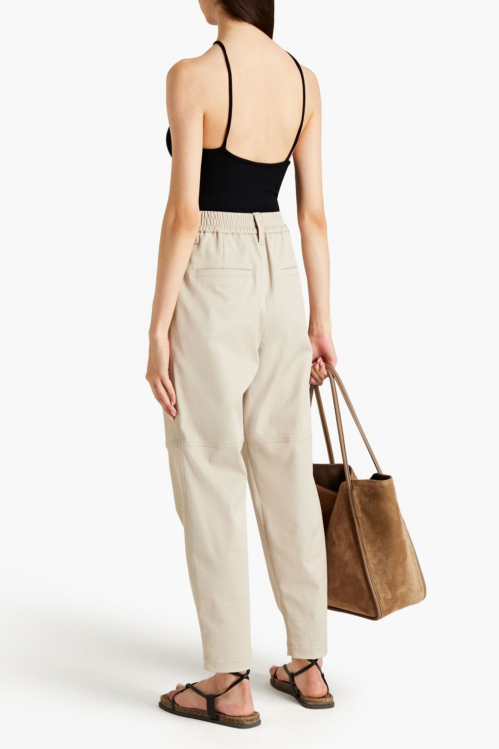 BRUNELLO CUCINELLI Pleated twill tapered pants