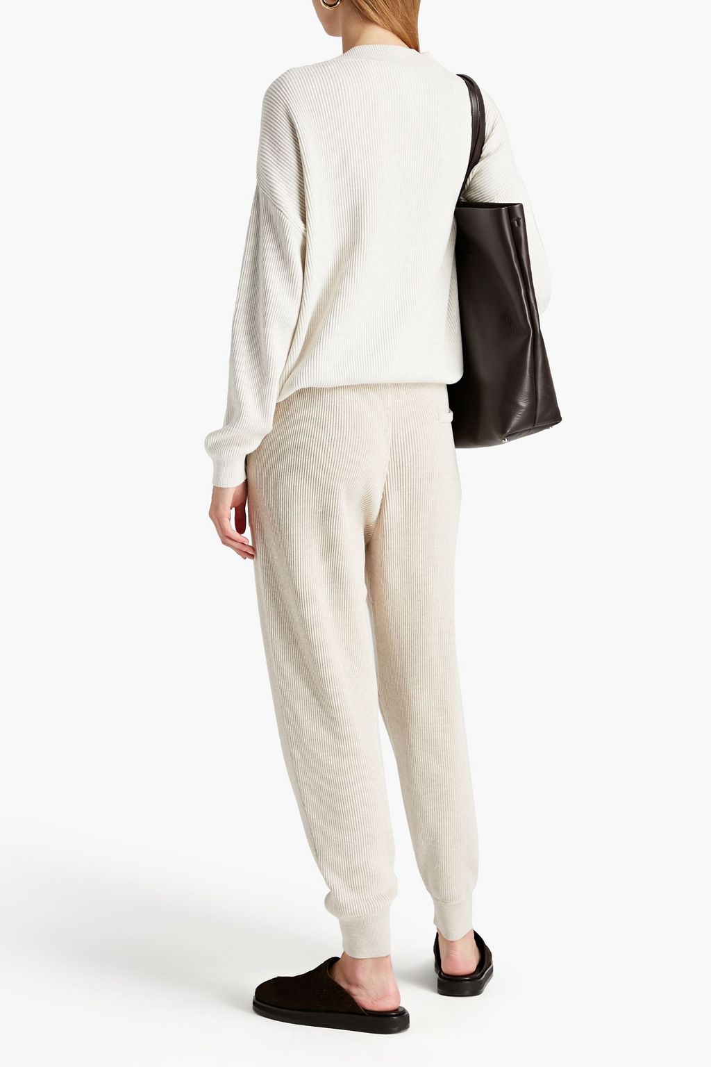BRUNELLO CUCINELLI Ribbed cotton tapered pants
