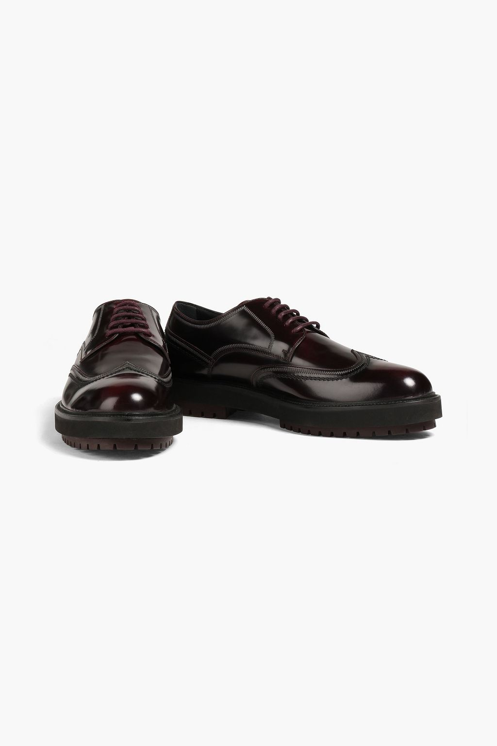 TOD'S Polished-leather derby shoes