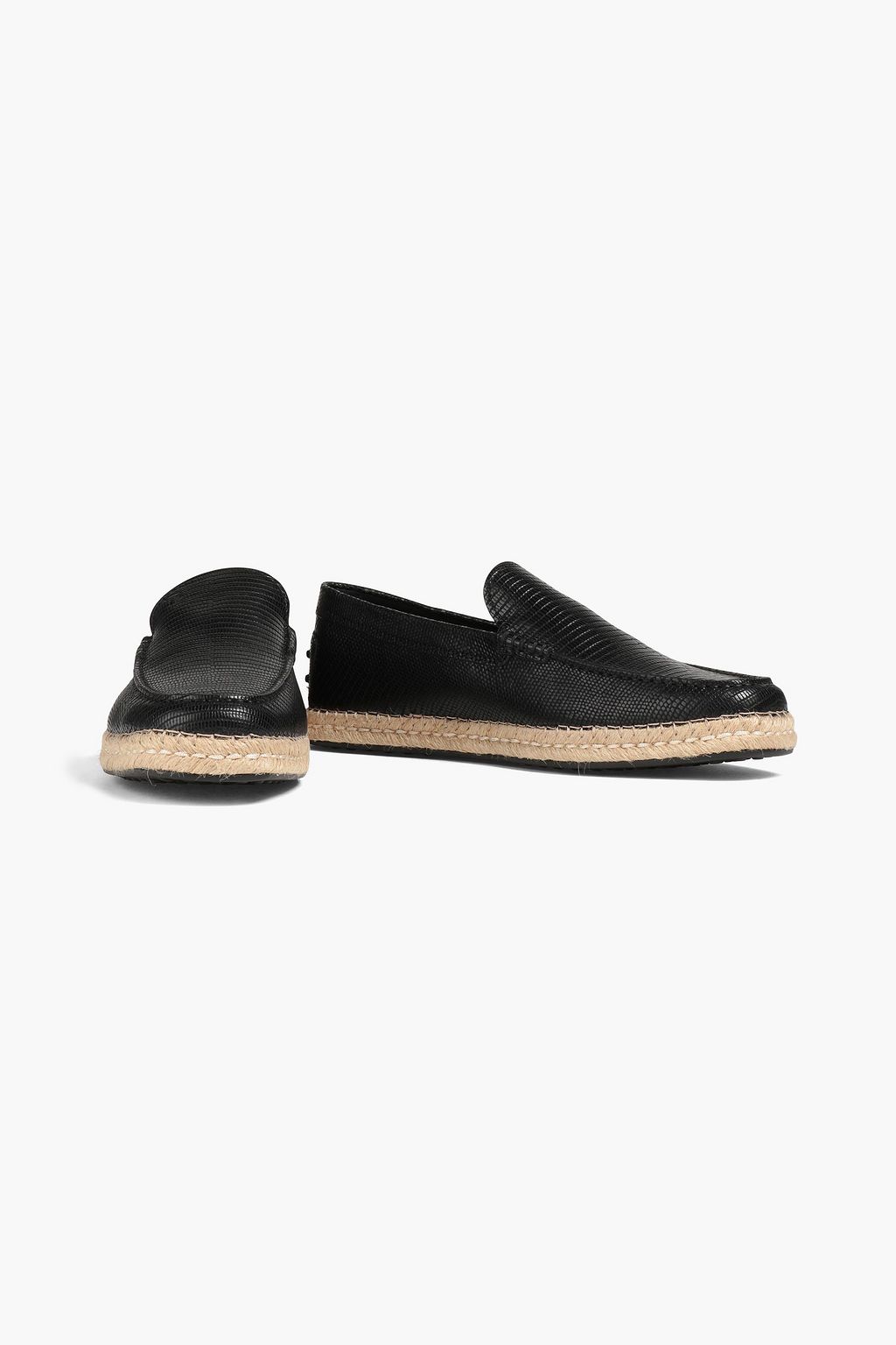 TOD'S Lizard-effect leather loafers