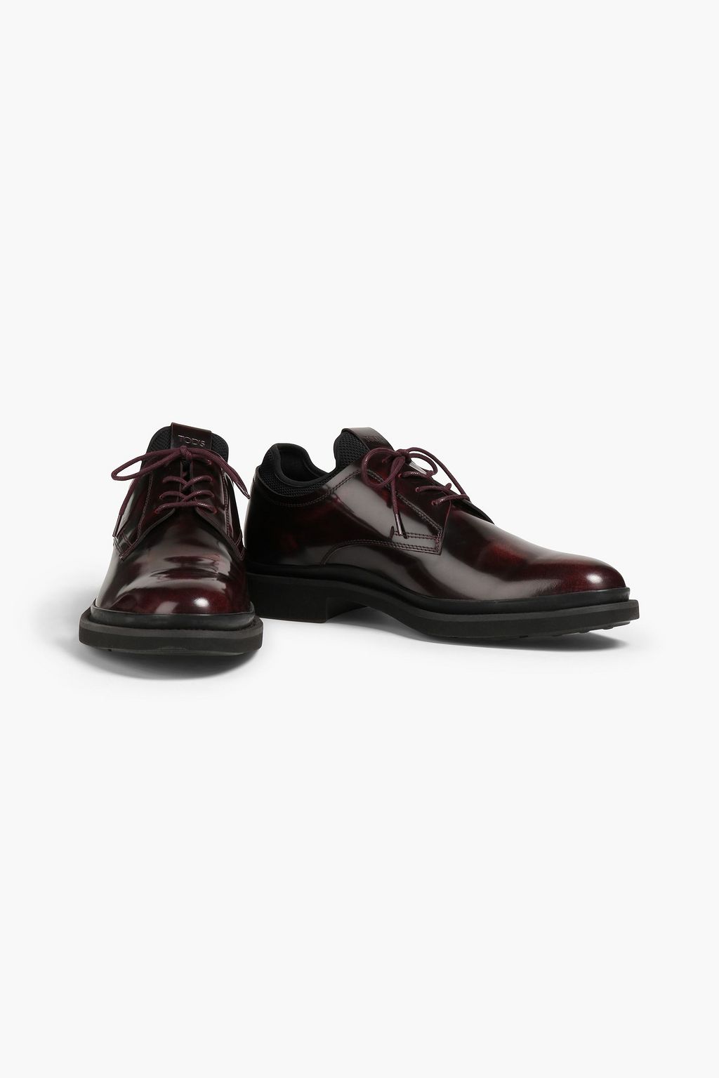 TOD'S Glossed-leather derby shoes