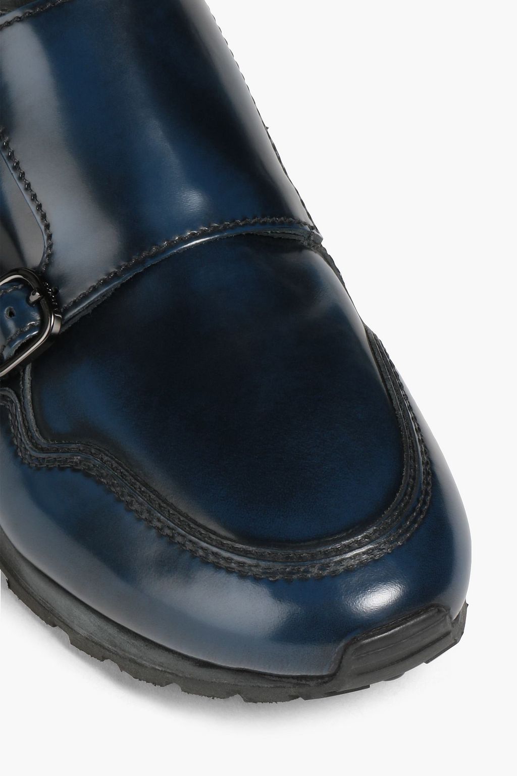 TOD'S Polished leather monk-strap shoes