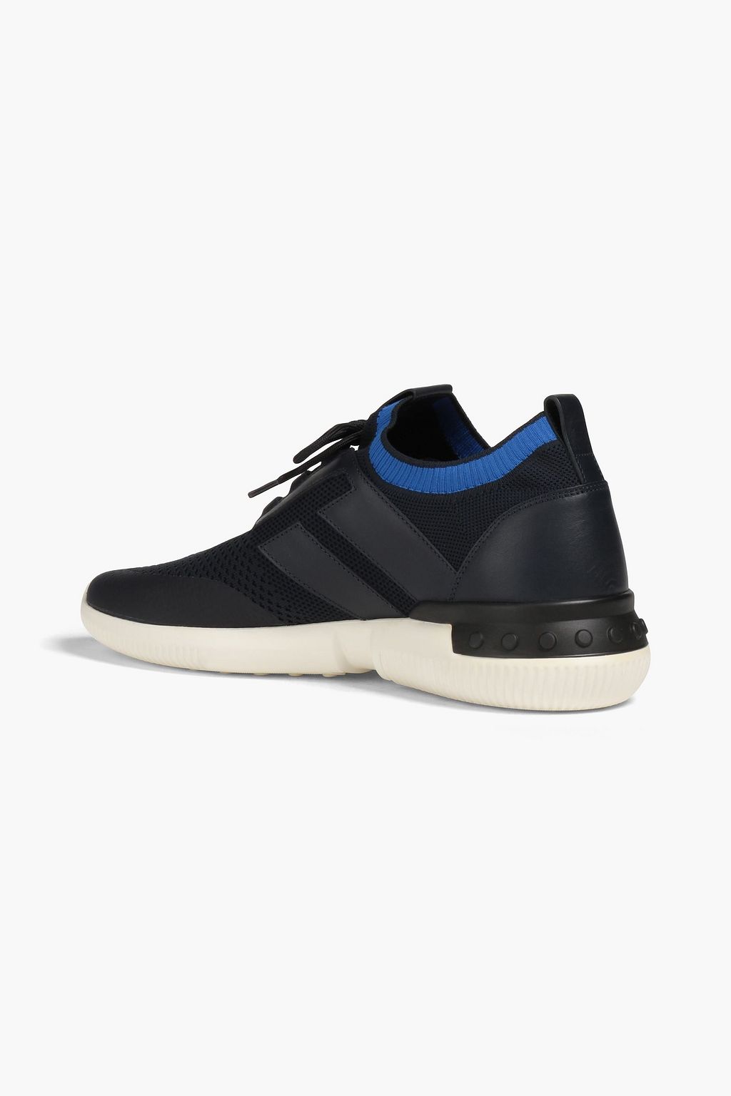 TOD'S Leather-paneled stretch-knit sneakers