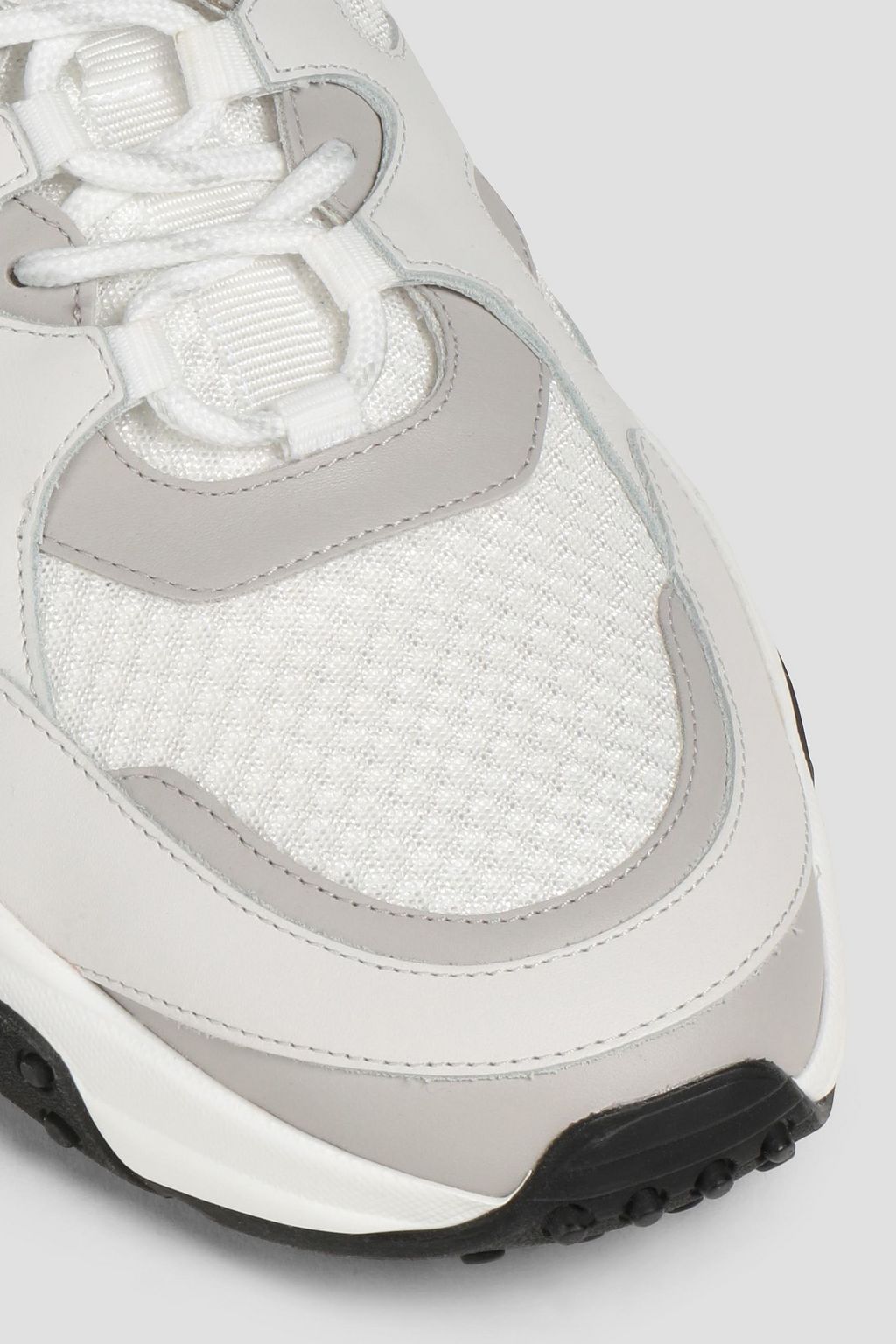 TOD'S Leather and mesh sneakers
