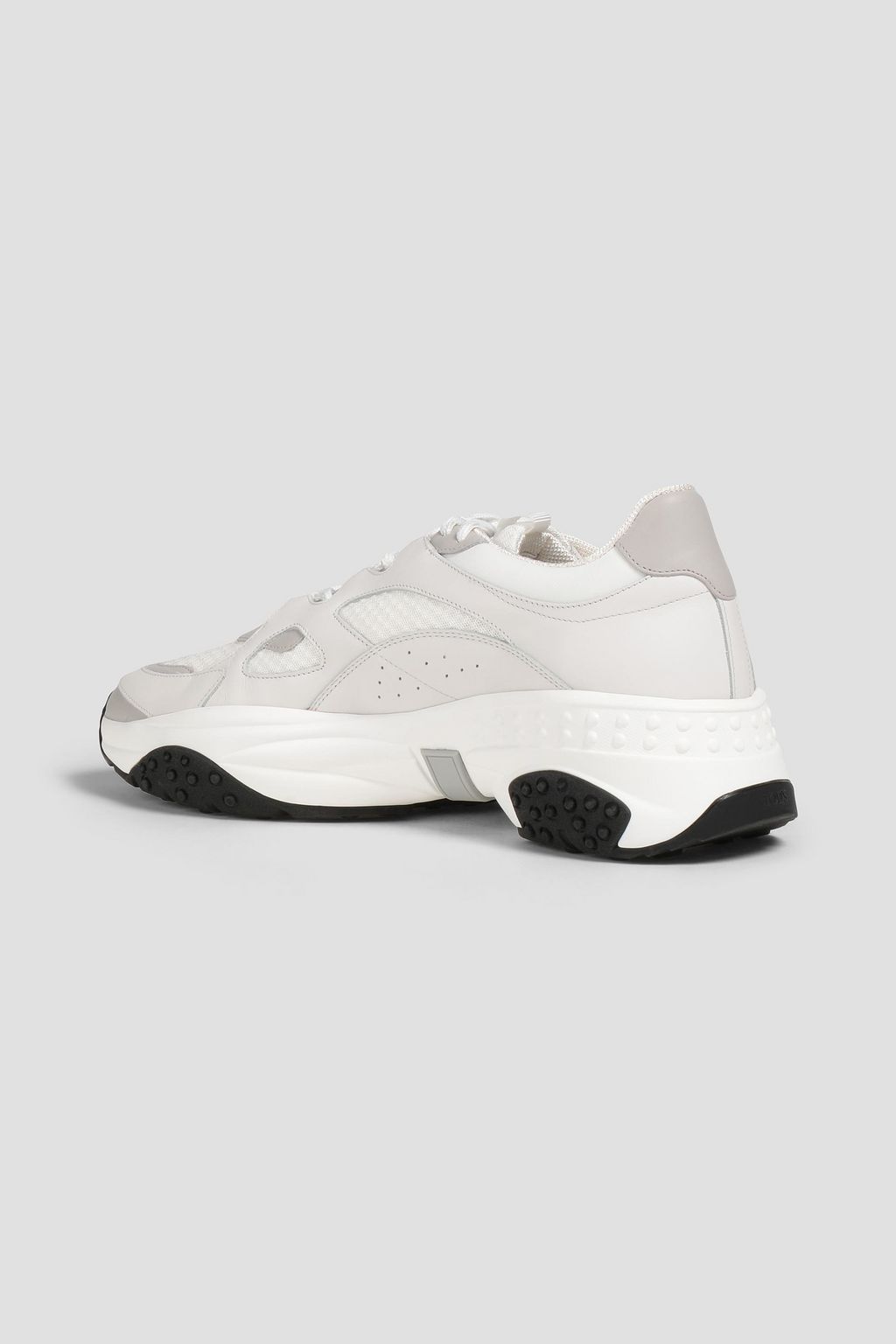 TOD'S Leather and mesh sneakers