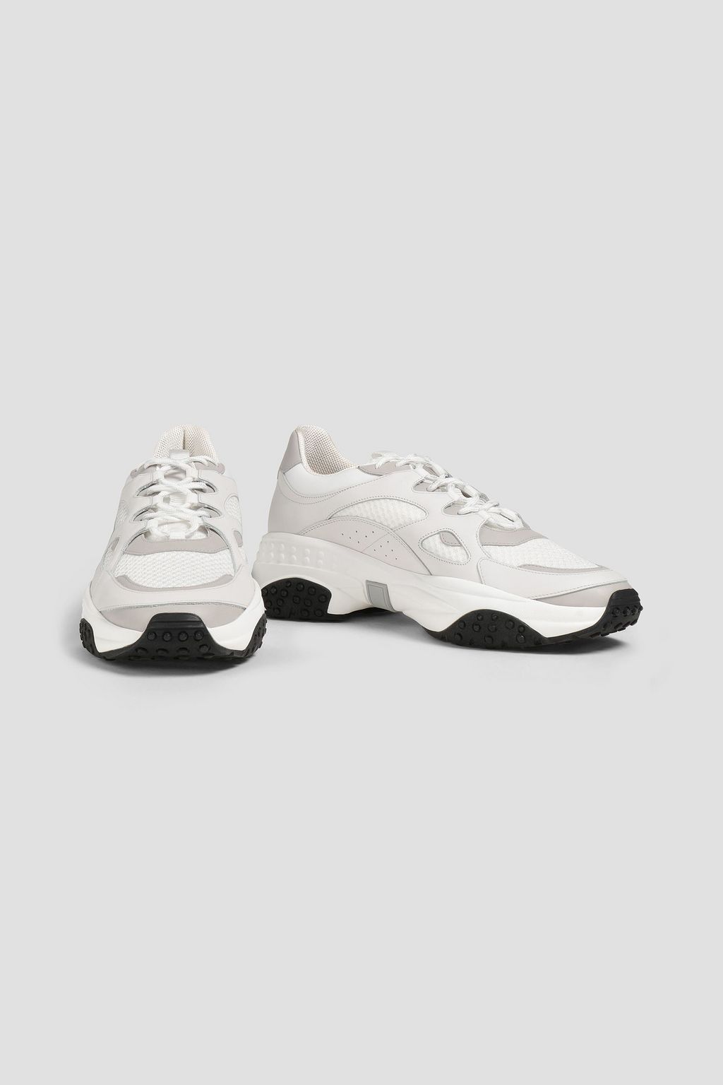 TOD'S Leather and mesh sneakers
