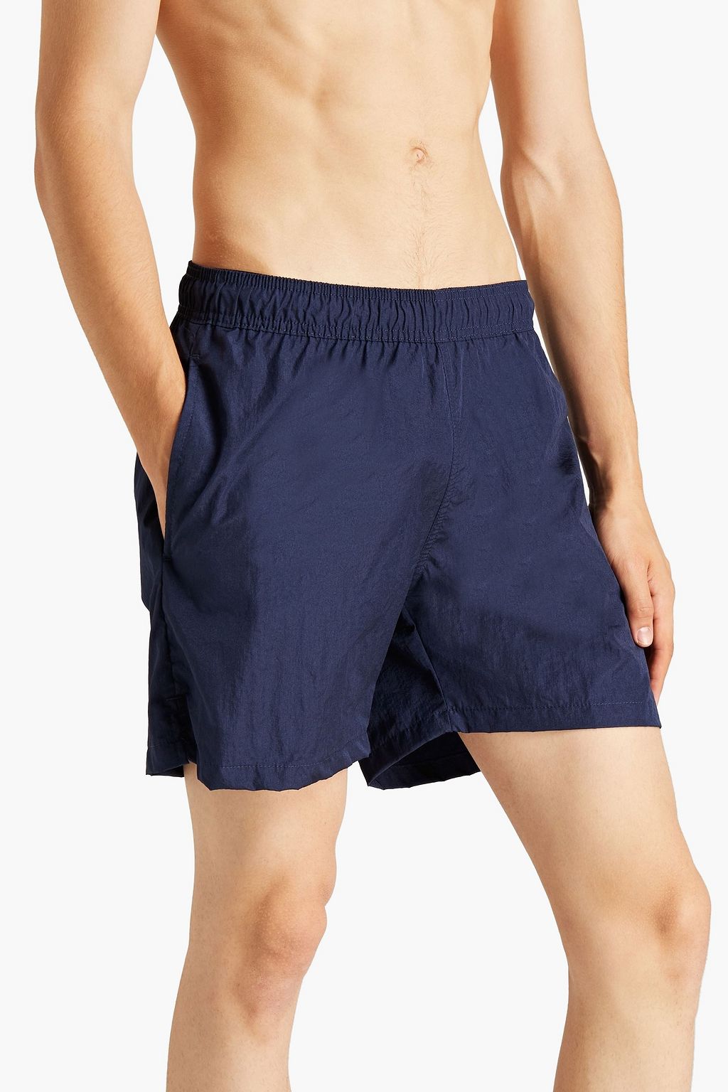 ONIA Short-length crinkled swim shorts