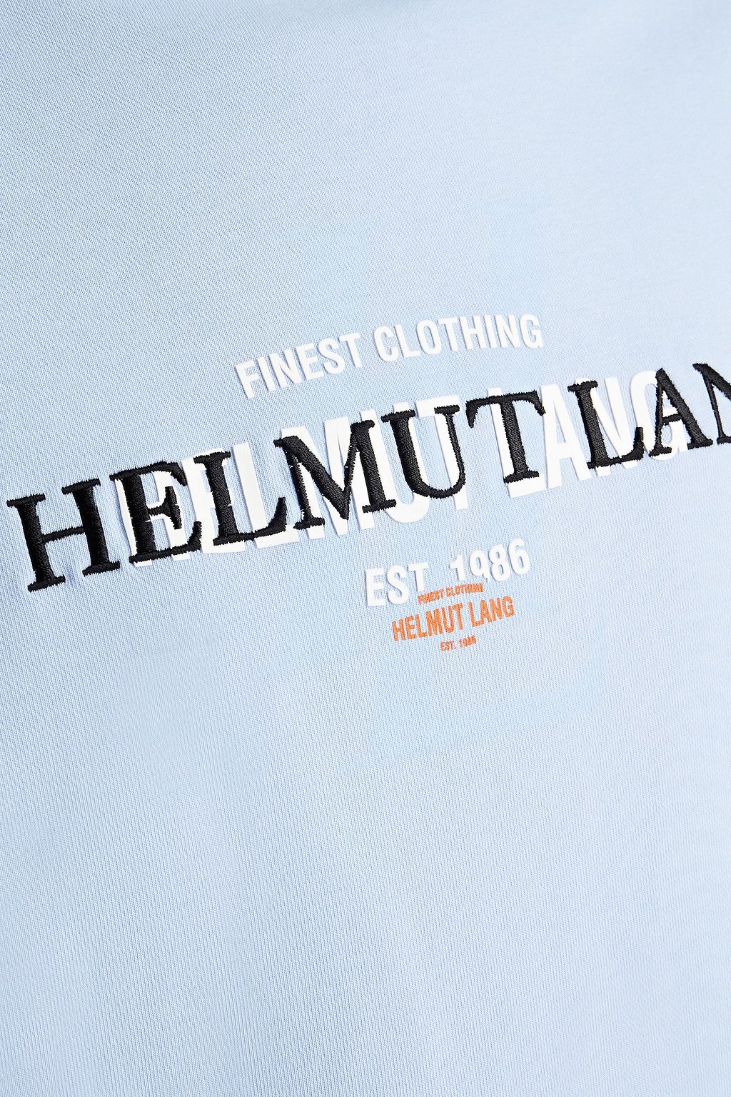 HELMUT LANG Logo-embroidered printed French cotton-terry sweatshirt