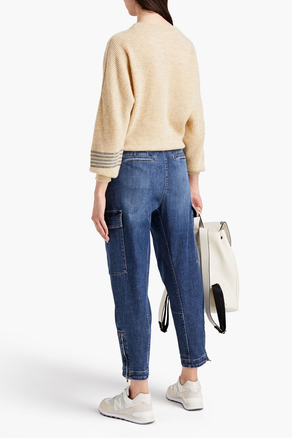 BRUNELLO CUCINELLI Hoch sitzende Cropped Karottenjeans in ausgewaschener Optik