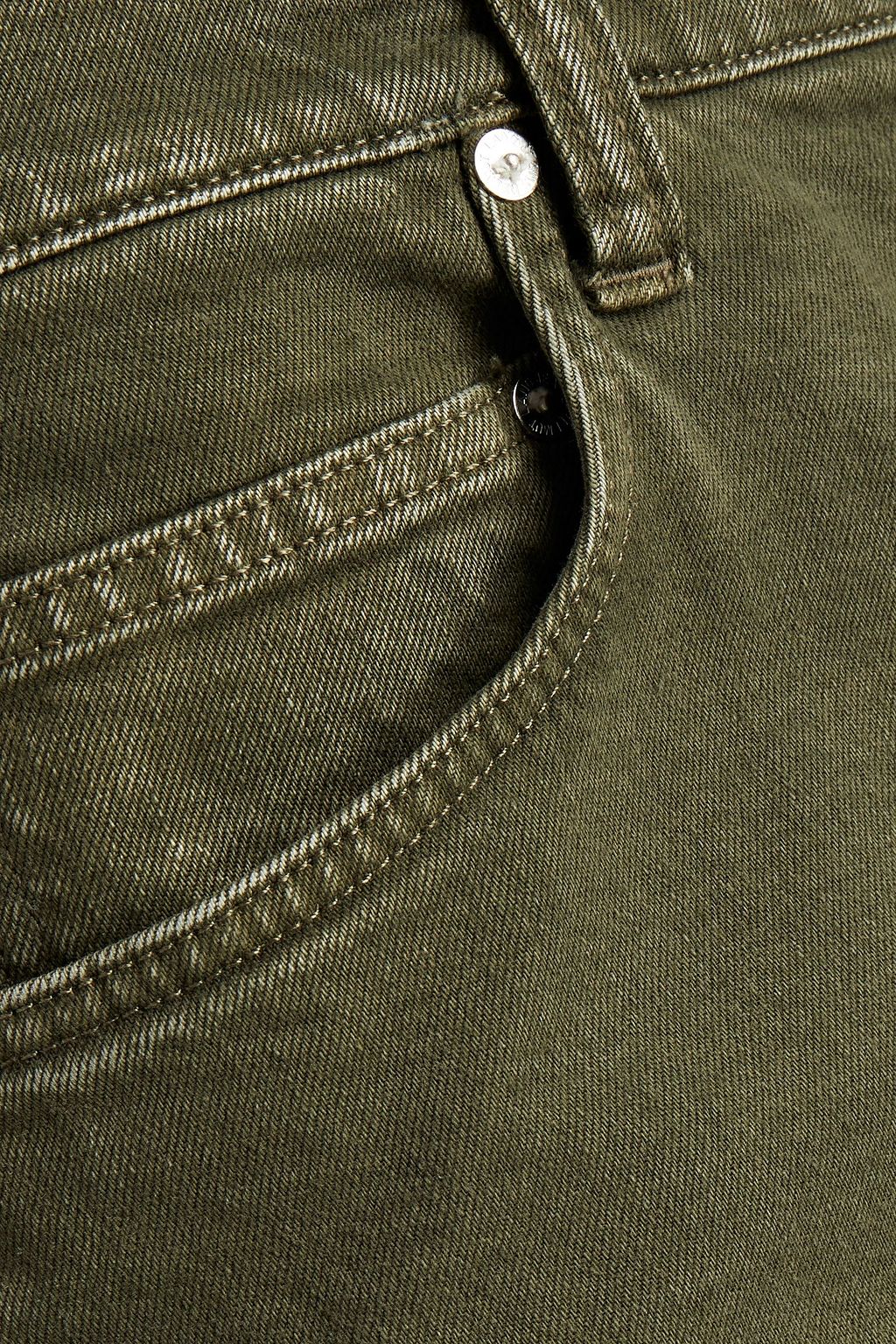 HELMUT LANG Strap-detailed slim-fit denim jeans