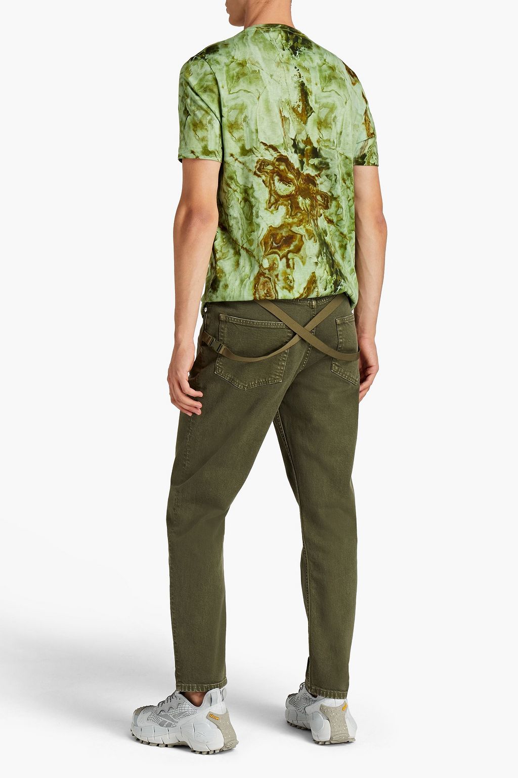 HELMUT LANG Strap-detailed slim-fit denim jeans