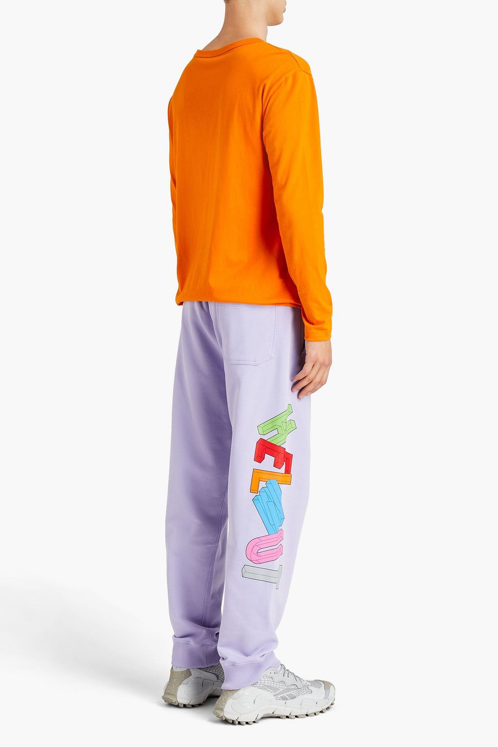 HELMUT LANG Printed French cotton-terry sweatpants