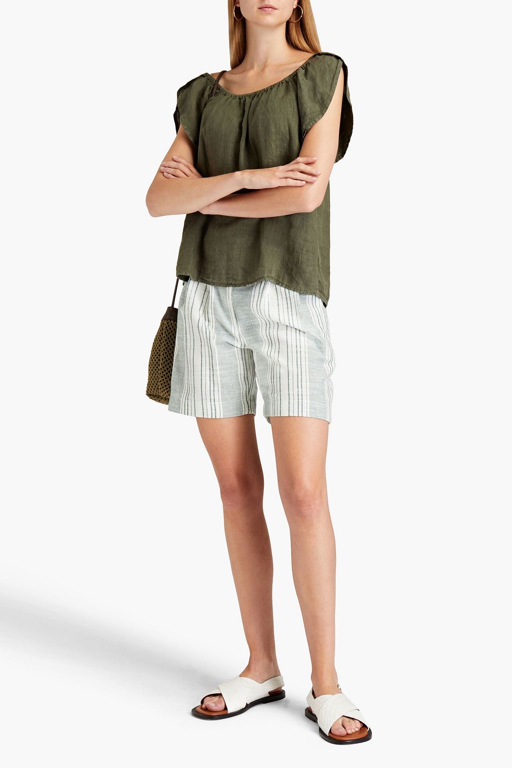 VELVET BY GRAHAM & SPENCER Ceila linen top