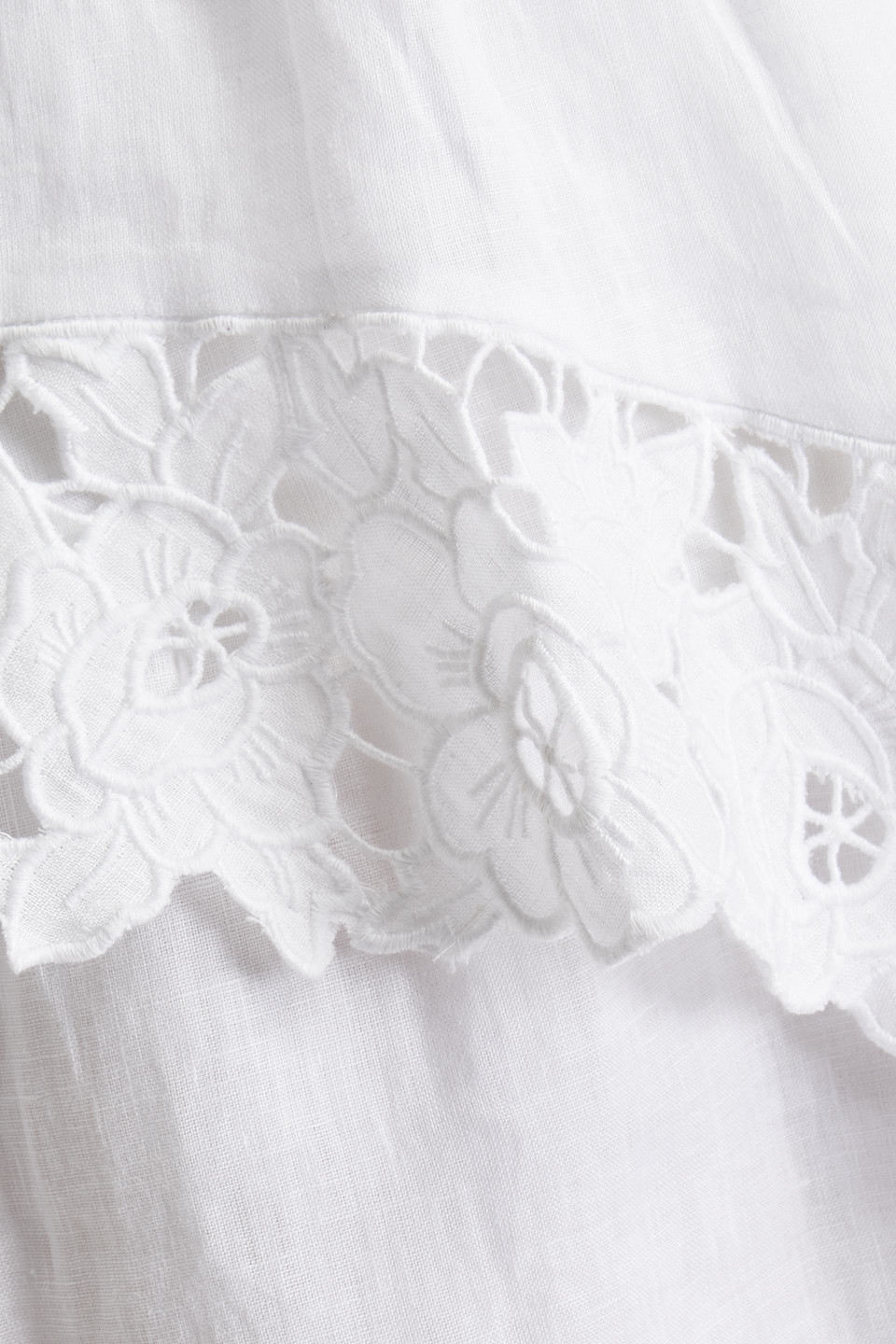 Isabel Marant Étoile Enali Tiered Lace-trimmed Linen Mini Skirt In White
