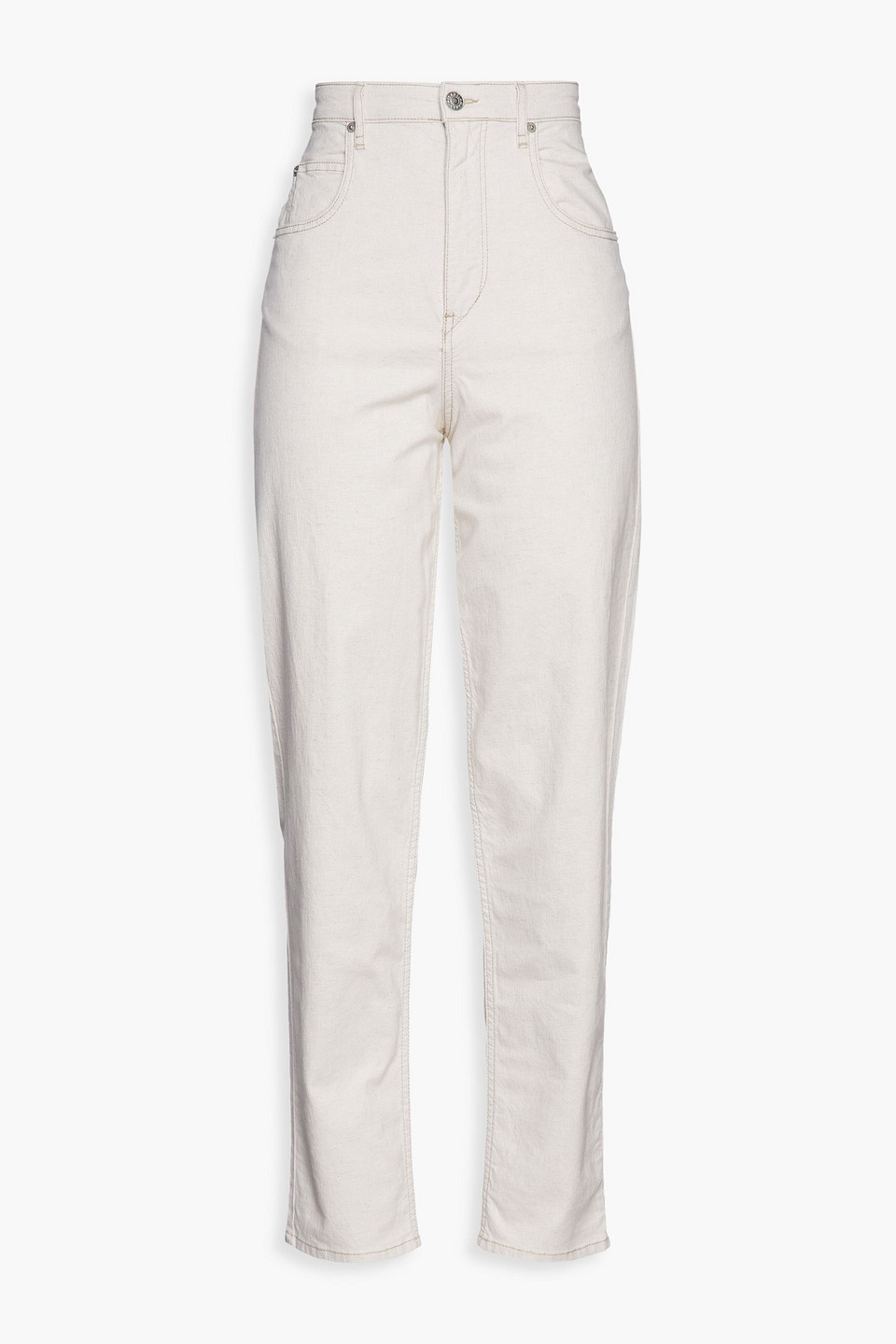 Isabel Marant Étoile Corfy High-rise Tapered Jeans In Ecru