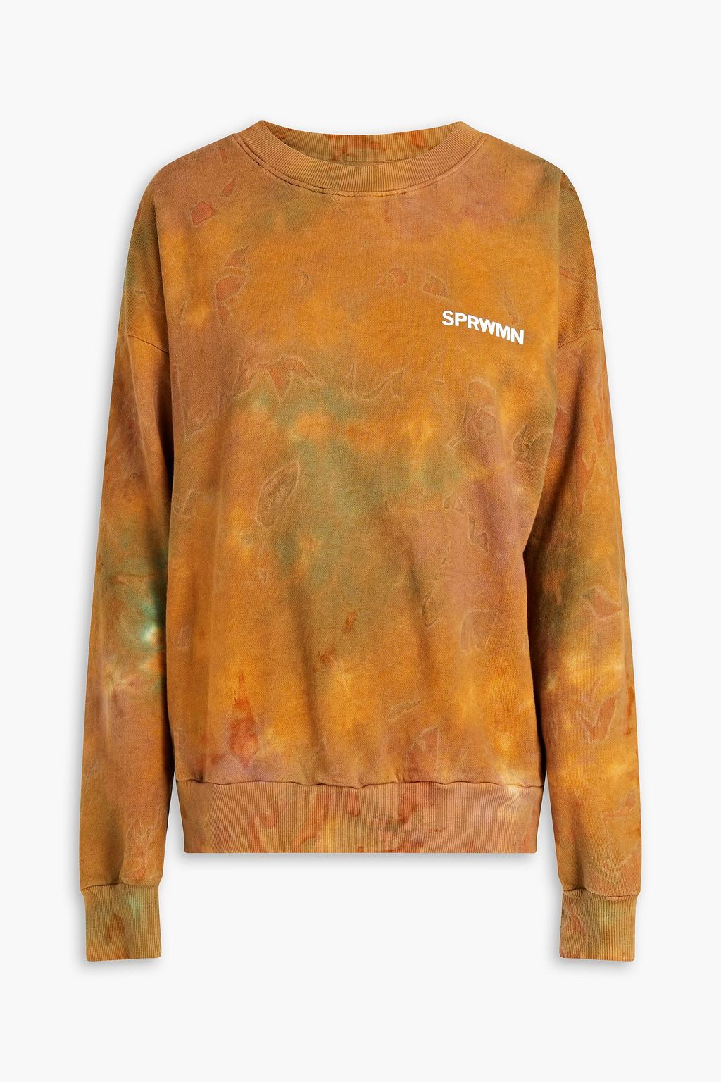 Light brown Tie-dyed cotton-fleece 
