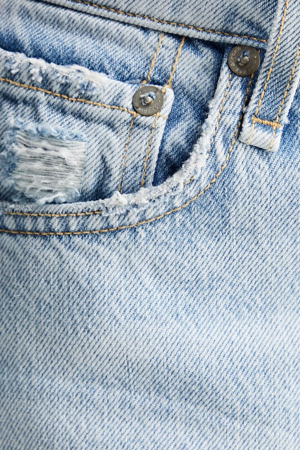 RAG & BONE ハイライズ キックフレアジーンズ ダメージ&色あせ加工