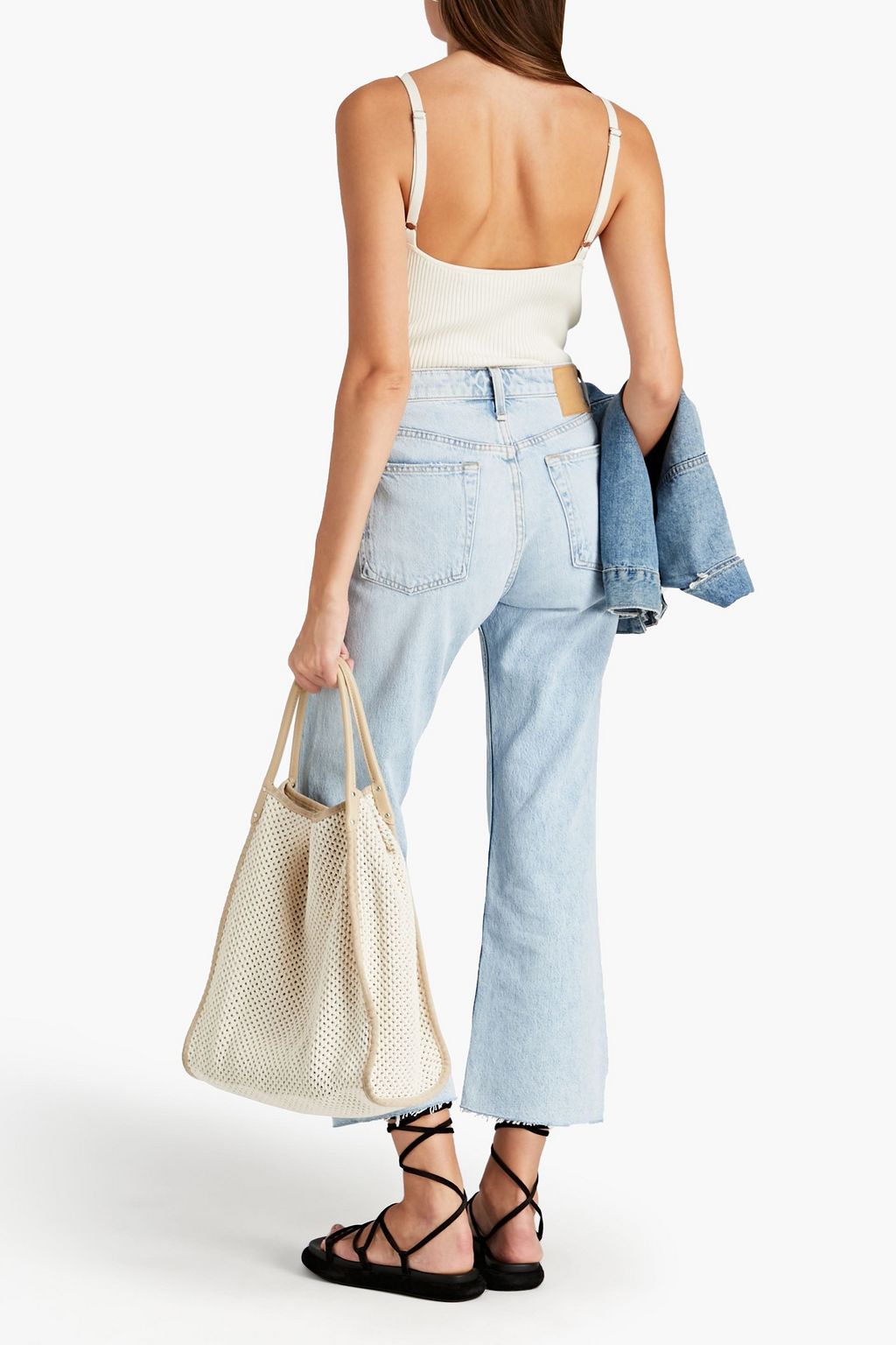 RAG & BONE ハイライズ キックフレアジーンズ ダメージ&色あせ加工