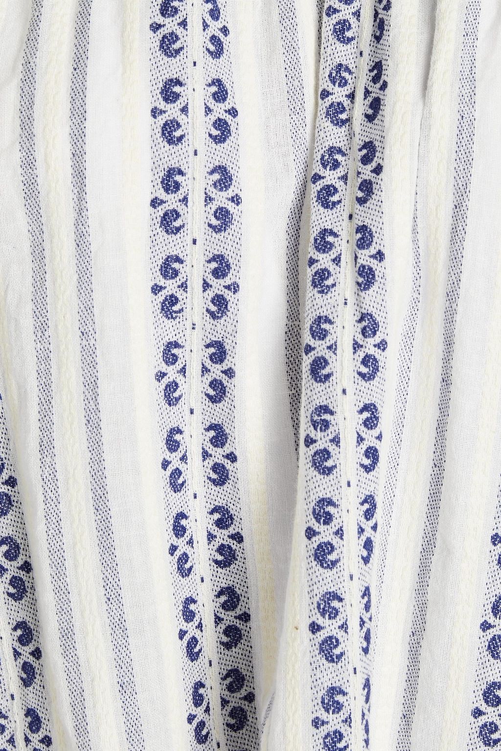VELVET BY GRAHAM & SPENCER Striped cotton-jacquard blouse